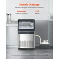 thumbnail image 2 of KFFKFF 120lbs/24H Business Ice Production Unit, 33lbs Holding Capacity Ice Generator with Drainage Pump, 55 Ice Squares in Quarter Hour, LED Numeric Screen Standalone Self-Purifying, 2 of 9
