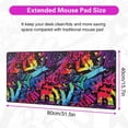 thumbnail image 6 of Gaming Mouse Pad, Extended Mouse Pad 31.5x15.7inch XXL Large Big Computer Keyboard Mouse Mat Desk Pad with Non-Slip Base and Stitched Edge for Home Office Gaming Work (Colorful Graffiti), 6 of 6
