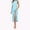 Blue, variant on Wind Summer Women's Dress Elegant Round Neck Solid Color Waist Closed Party Evening Gown