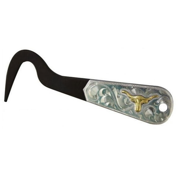 Showman Longhorn Brown Steel Hoof Pick