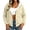 #01-Beige, variant on Women Polka Dot Jacket, Hooded Long Sleeve Zip Up Drawstring Printed Coat for Casual and Outdoor