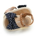 thumbnail image 4 of Fashion Girls Canvas Bow-knot Sandals Kids Beach Shoes Baby Walking First Walkers, 4 of 5