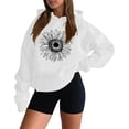thumbnail image 1 of Chandail à Capuchon Imprimé Réversible pour Femmes à Manches Longues, Tenue Décontractée avec Poches pour un Confort Quotidien, 1 of 3