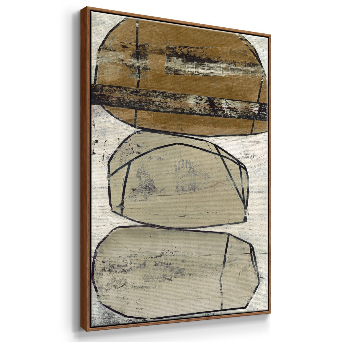 Dim Sum I Framed Premium Gallery Wrapped Canvas - Ready to Hang - 17 x 25 - Walnut Floating Frame