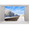 thumbnail image 1 of XDDJA Tissu Polyester 7x5ft Hiver Forêt Neige Photographie Toiles de Fond pour Studio Photo Accessoires Neige Route Fond Photographique, 1 of 2