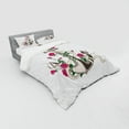 thumbnail image 3 of Ambesonne Rose Bedding Set 3 Pcs, Romantic Sea Anchor, Twin, Hot Pink Green Taupe, 3 of 3