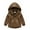 Brown, variant on 2-10T Boys Girls Windbreaker Jacket for Kids Toddler Hooded Removable Trench Coats Baby Solid Color Waistband Rain Jacket Spring Fall Zip Unisex Waterproof Outerwear
