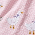 thumbnail image 4 of Jamsmile Toddler Girls Dress Pink Plaid Print Short Sleeve Tiered Swing Dresses Summer Kids Girls Beach Casual A-line Sundress, 4 of 6
