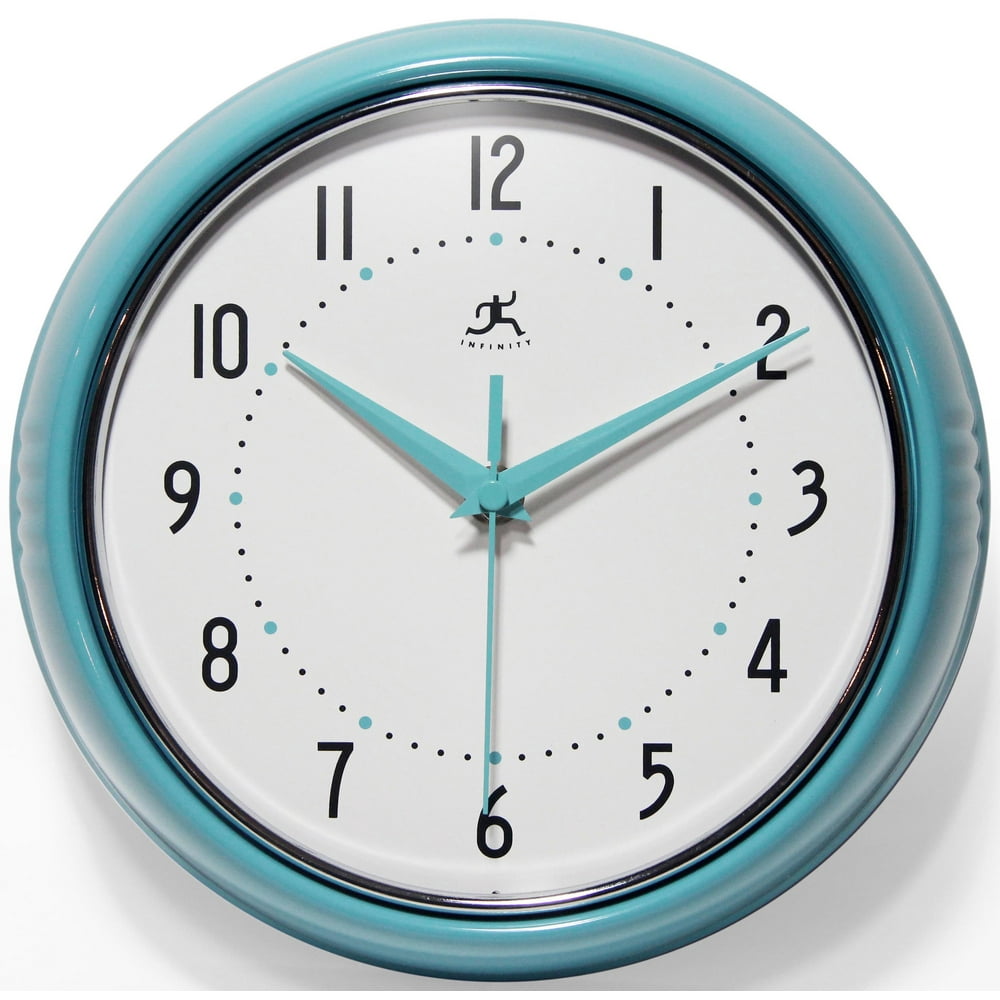 Infinity Instruments Retro 9.5Inch Wall Clock