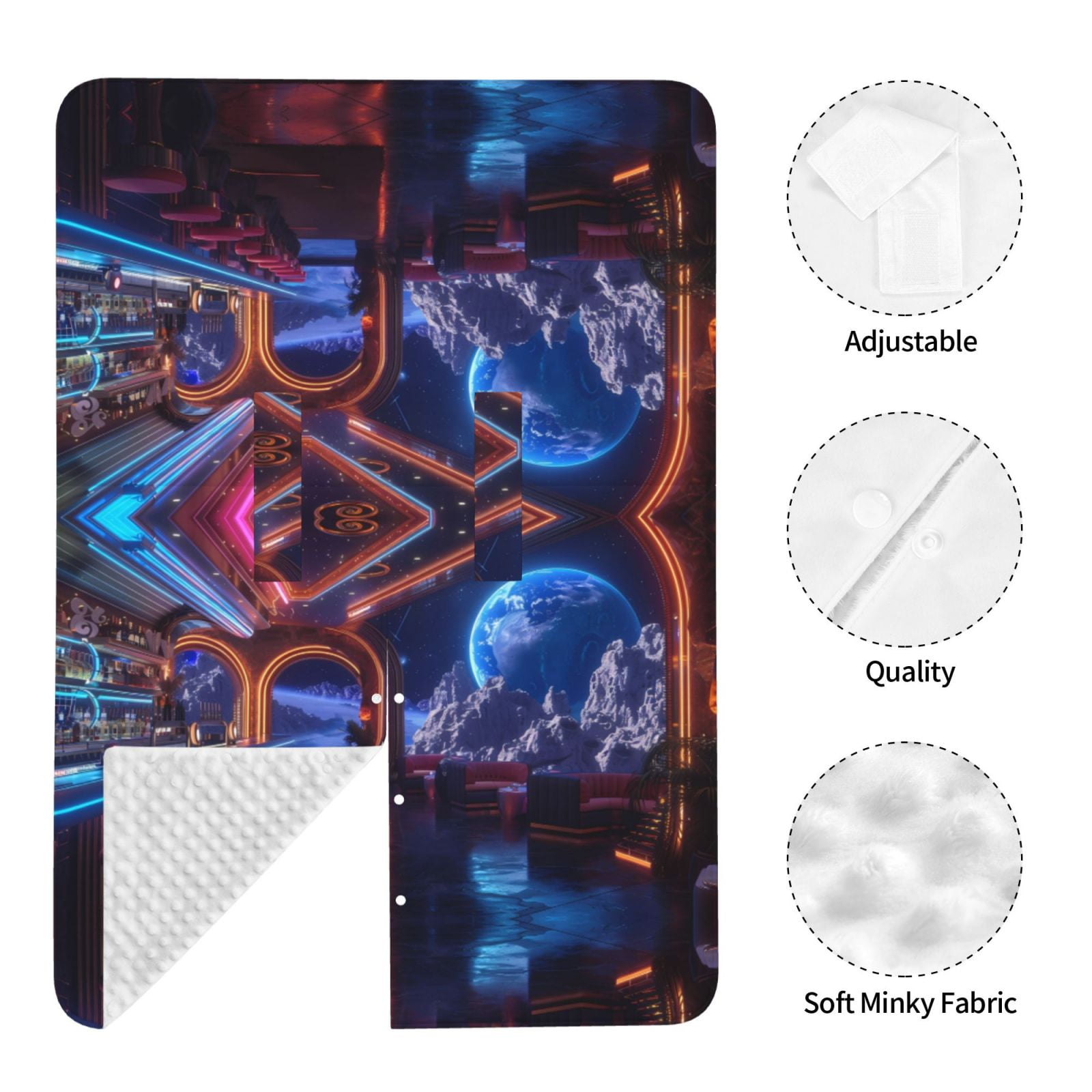 Car Seat Cover Baby - Futuristic Bar Space View Breathable Infant Car Seat Cover for Baby Carseat, Lightweight Comfort Baby Essentials Must Haves Newborn Stuff for Girl Boy