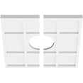 thumbnail image 2 of 14"OD x 4"ID x 4 3/4"C x 1"P Rubik Architectural Grade PVC Contemporary Ceiling Medallion, Two Piece, 2 of 11