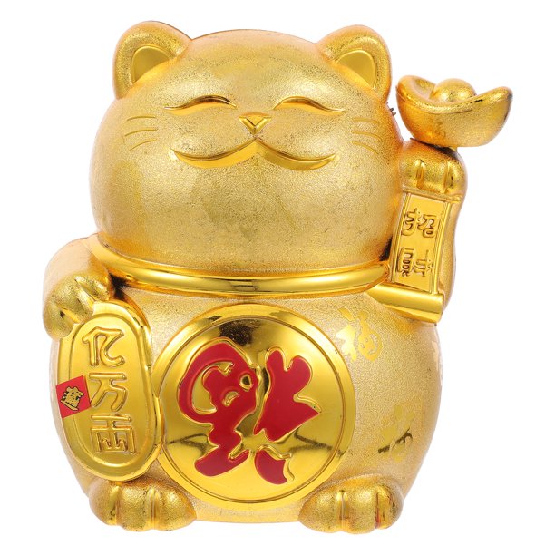ColoMX Hucha de gato de la suerte, hucha de animales, lindo gatito, hucha irrompible, estatuilla de Maneki Neko para niños, niñas, recuerdos de fiesta