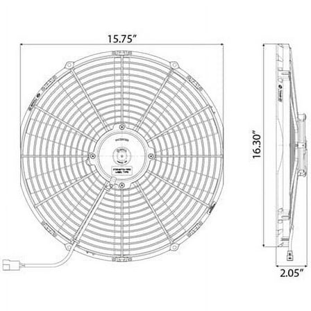 SPAL 30100400 1298 CFM 16in Fan - Pull (VA18-AP10/C-41A)