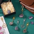 thumbnail image 5 of 1 set 4 sets 4 styles Brass Bar Link Chains Pouch Stone Pendant Decorations with Alloy Swivel Clasps Golden & Stainless Steel color 83.5~105mm 1 set/style, 5 of 6