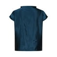 thumbnail image 6 of Royisotas Solid Color Womens Plus Size Tops Casual Dark Blue Short Sleeve Crew Neck Womens Shirts, 6 of 6