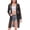 Black, variant on Women's Long Sequin Cardigan Open Front Sheer Duster Jacket- XX Large, Black Gold