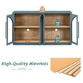 thumbnail image 5 of EUROCO 60" Large Sideboard Buffet Cabinet,Storage Cabinet with Glass Doors and Adjustable Shelves,Arched Kitchen Cabinet Display Cabinet for Kitchen, Living Room, Hallway,Navy, 5 of 7