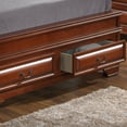 thumbnail image 3 of Glory Furniture LaVita Queen Storage Bed w/Faux Leather Headboard in Oak, 3 of 5