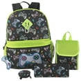 thumbnail image 5 of 6 in 1 Backpack with Matching Lunch Bag, Pencil Case, Keychain, Coin Pouch & Carabiner Clip in Ready Player Print, 5 of 6