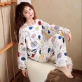 thumbnail image 5 of Conjuntos de ropa de dormir para mujer, pijamas de dibujos animados, camiseta de manga larga y pantalones, traje de dos piezas, ropa de dormir de moda para primavera y otoño 2024, 5 of 5