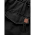 thumbnail image 6 of hoksml Men's Cargo Joggers Solid Color Drawstring Elastic Waist Casual Pants Elastic Cuffs with Multiple Pockets, 6 of 9