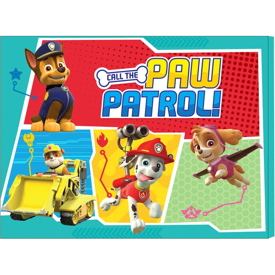 Chase Paw Patrol Portrait Canvas with LED