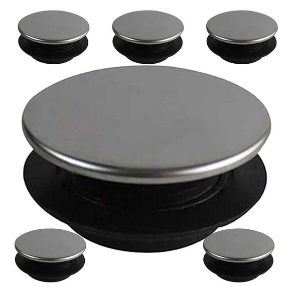 6 Pcs Sink Caps for Top Holes Faucet Cover Washing Basin Washbasin Silver