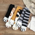 thumbnail image 2 of Calcetines de terciopelo coral para otoño e invierno, bonitos calcetines con garra de gato para mujeres, niñas y niños, calcetines gruesos de tubo medio para dormir, calcetines para el suelo del hogar, 2 of 5