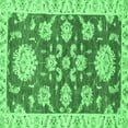 thumbnail image 1 of Ahgly Company Indoor Square Oriental Emerald Green Traditional Area Rugs, 3' Square, 1 of 4