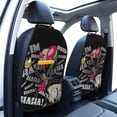 thumbnail image 3 of Invader Zim Animation 2 PCS Car Seat Protector Backseat Car Organizer Accessories Decor Adjustable Seat Back Protector Anti-kick Storage Mat For Universal Car, 3 of 9