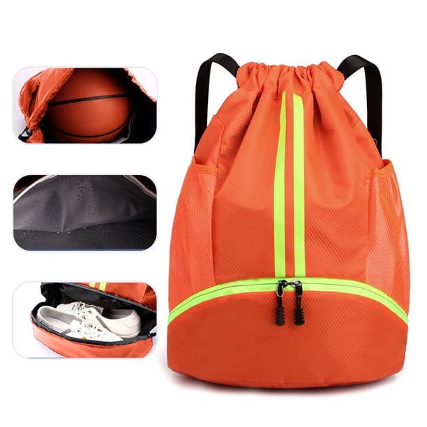 Xihbxyly La Mejor Oferta Mochila Deportiva con Cordón: Bolsa de Cordón Resistente Al Agua con Bolsillos Laterales de Malla, Comparimento para Zapatos, Mochila de Gimnasio para Mujeres y Hombres