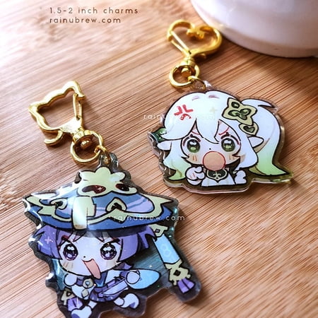Wanderer x Nahida (Genshin Impact) | 1.5-2 inch charms (1 keychain)