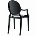 thumbnail image 3 of Modway Casper 18.5" Modern Plastic Dining Armchair, Black Finish, 3 of 5