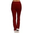 thumbnail image 5 of SR Women's Cotton High Waist Straight Leg Active Yoga Workout Pants (Size: XS-5X), 4X, Wine, 5 of 5