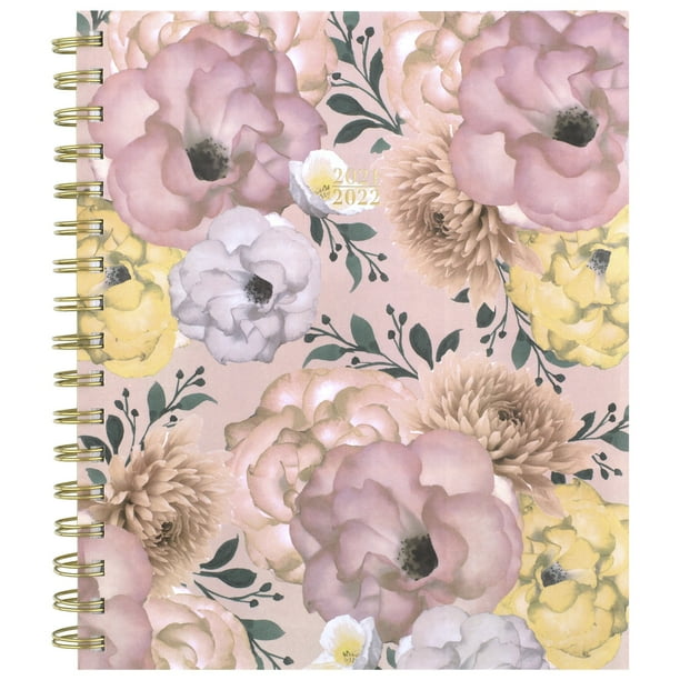 Cambridge Blush Garden Academic Weekly Monthly Planner, 7" x 8 3/4