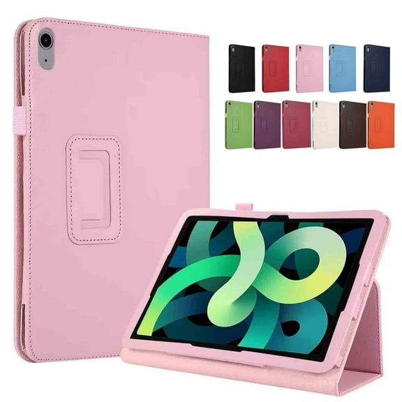 Jiahe Cover for iPad 10th Generation 10.9 Inch 2022, Shockproof Premium PU Leather Slim Stand with Pen Loop Holder Case, Pink