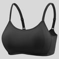 thumbnail image 2 of YDFCWXW Women's Seamless Comfortable Sports Bra Padded Adjustable Straps Mid Impact Sports Bra Fitness Yoga Bra Workout Top (Black, 40), 2 of 3