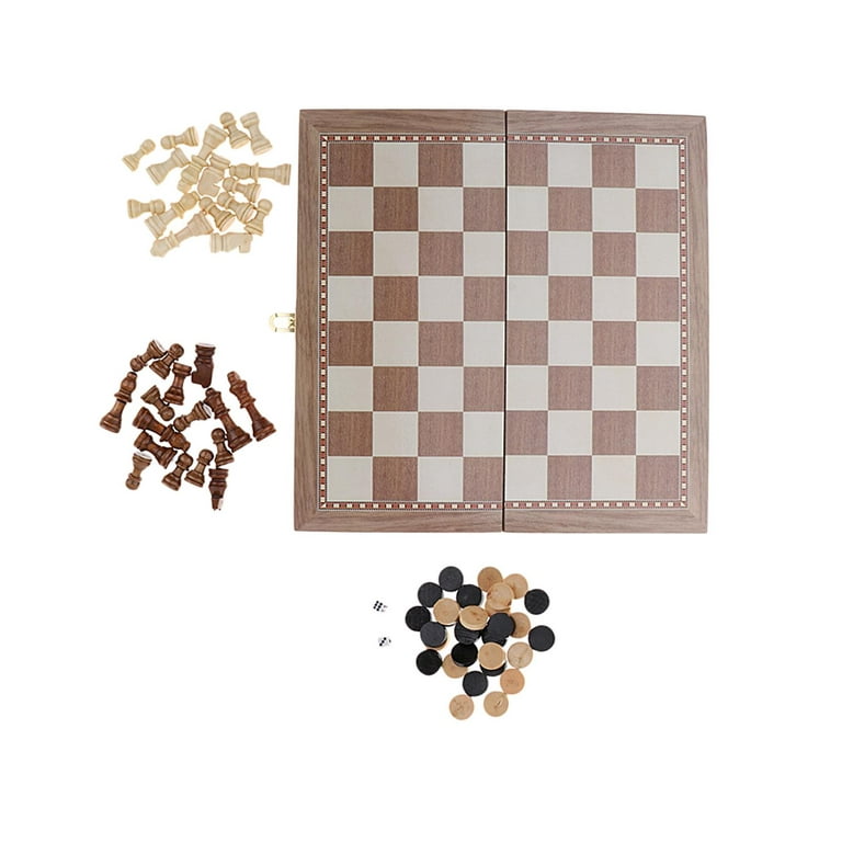 Chess Checkers Backgammon, juego de tablero de ajedrez Juego de ajedrez  plegable Exquisita mano de obra profesional para actividades familiares,  amigos, entretenimiento(METRO, azul) : : Brinquedos e Jogos