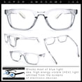 thumbnail image 2 of Classic Narrow Rectangle Horn Rim Blue Light Filter Computer Glasses [Slate], 2 of 8