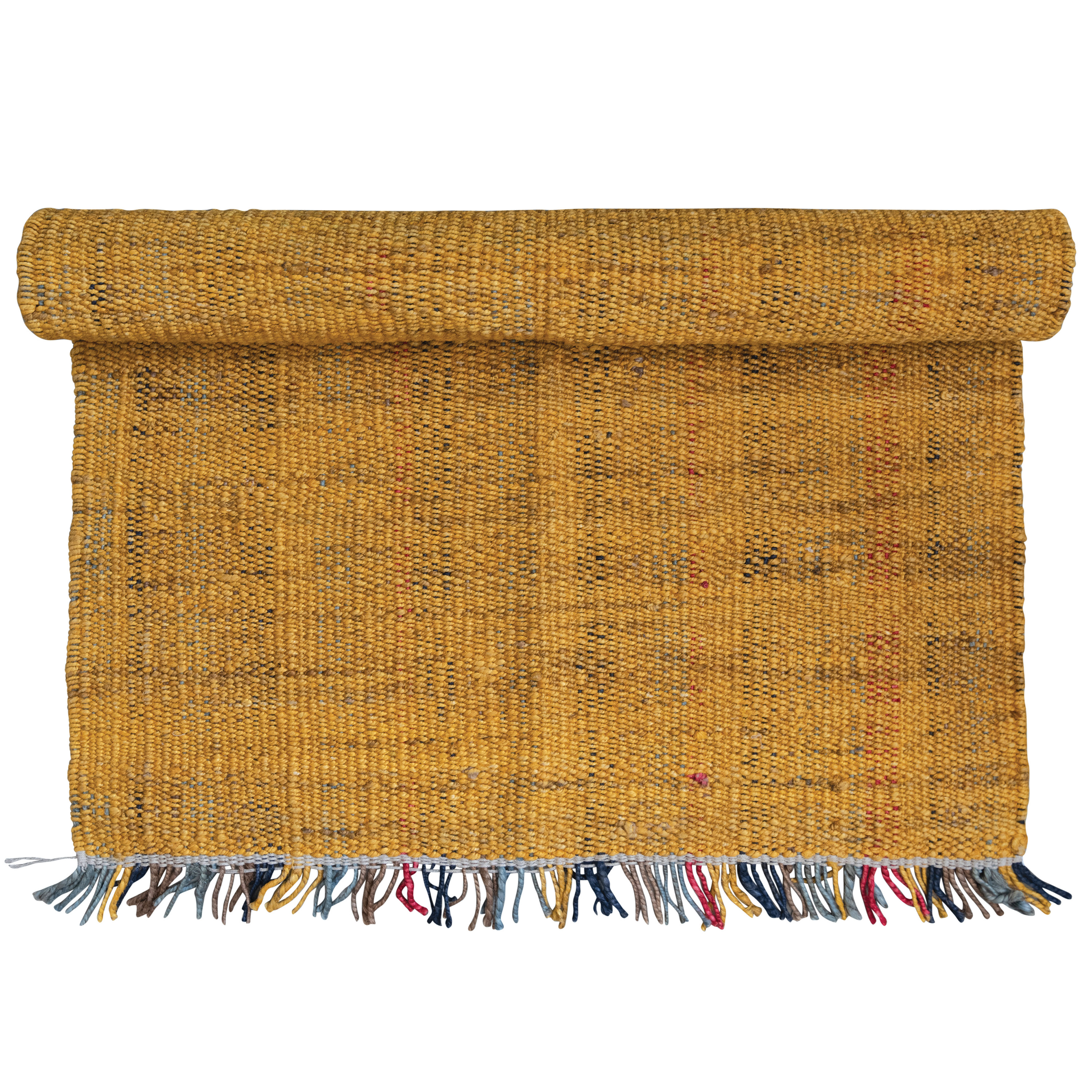 Creative Co-Op Creative Co-Op Woven Jute Rug with Fringe, Multicolor