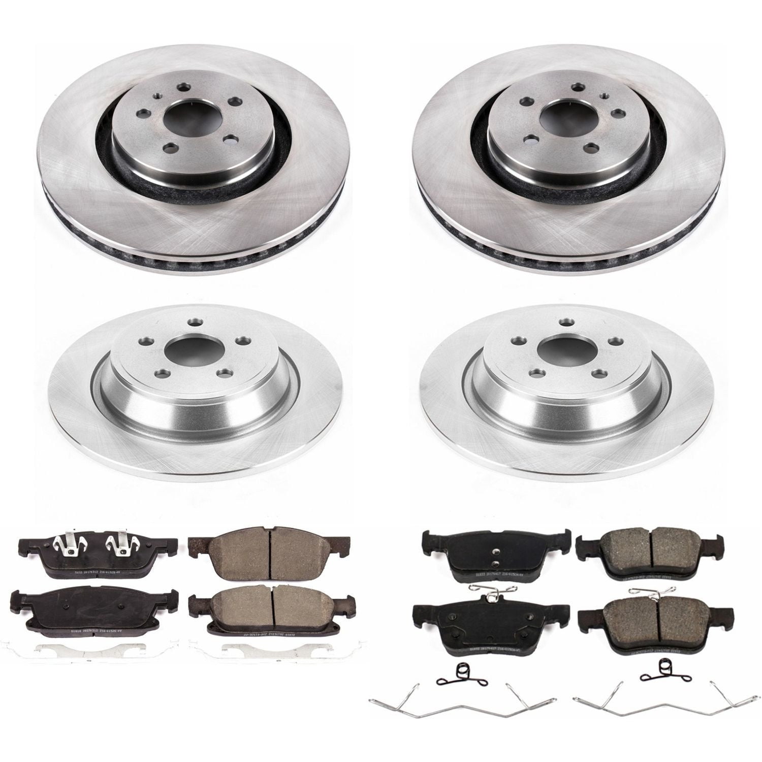 PowerStop Front and Rear Stock Replacement Brake Pad and Rotor Kit Fits: FORD LINCOLN Select Models KOE7416