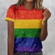thumbnail image 2 of Camisetas de Manga Corta para las Mujeres Poliéster Ligero, Cuello Redondo Lgbt + Imprimir Top Casual, Camiseta Elegante para las Vacaciones Y la Fiesta, 2 of 5