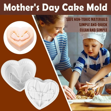 

Kitchen Gadgets Silicone Chocolate Day 2PCs Mould Cupcake Cake Baking Muffin Mother s DIY Cake Mould Kitchen Organization and Storage