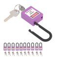 thumbnail image 3 of 10Set Safety Padlock Engineering Insulated Padlock 38mm/1.5in Safety Lockout Nylon Safety Padlock Isolation Lock Suitable for Indoor and Outdoor Locking Applications, 3 of 7