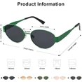 thumbnail image 4 of KWATE Retro Oval Sunglasses for Women Men Trendy Sun Glasses Classic Shades UV400 Protection, 4 of 5