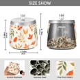 thumbnail image 2 of Yayeee Ashtray with Lid for Cigarette Smokeless Stainless Steel Home Ash Holder, Beige Autumn Leaves, 2 of 7