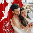 thumbnail image 3 of Happy Valentines Day Shower Curtain, Valentine Red Heart Cupid Shower Curtains for Bathroom, Valentines Romantic Home Decor Waterproof Fabric with Hooks 72x72 Inch, 3 of 6