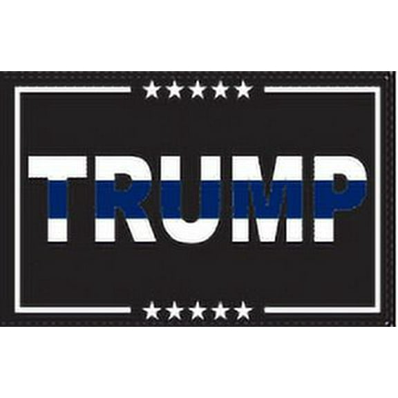 Trump Police Solid Blue Line 3'X5' Flag Rough Tex® 100D