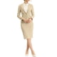 thumbnail image 1 of Conjunto de falda de traje de 2 piezas para mujer Blazer de manga larga informal de negocios y falda de tubo Caqui L, 1 of 6