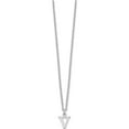 thumbnail image 2 of Sterling Silver Rhodium-Plated Cutout Letter V Initial Necklace Made In India -Jewelry By Sweet Pea, 2 of 6